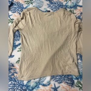 Beige Long Sleeve Top